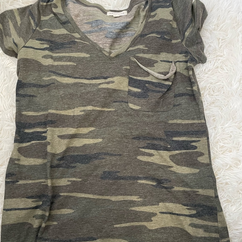 Camo V-Neck